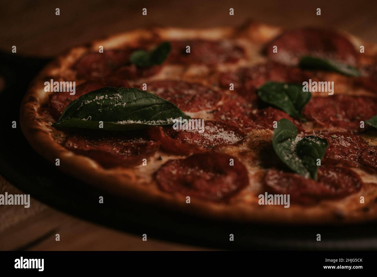 Pepperoni pizza Italian pizza Stock Photo Alamy