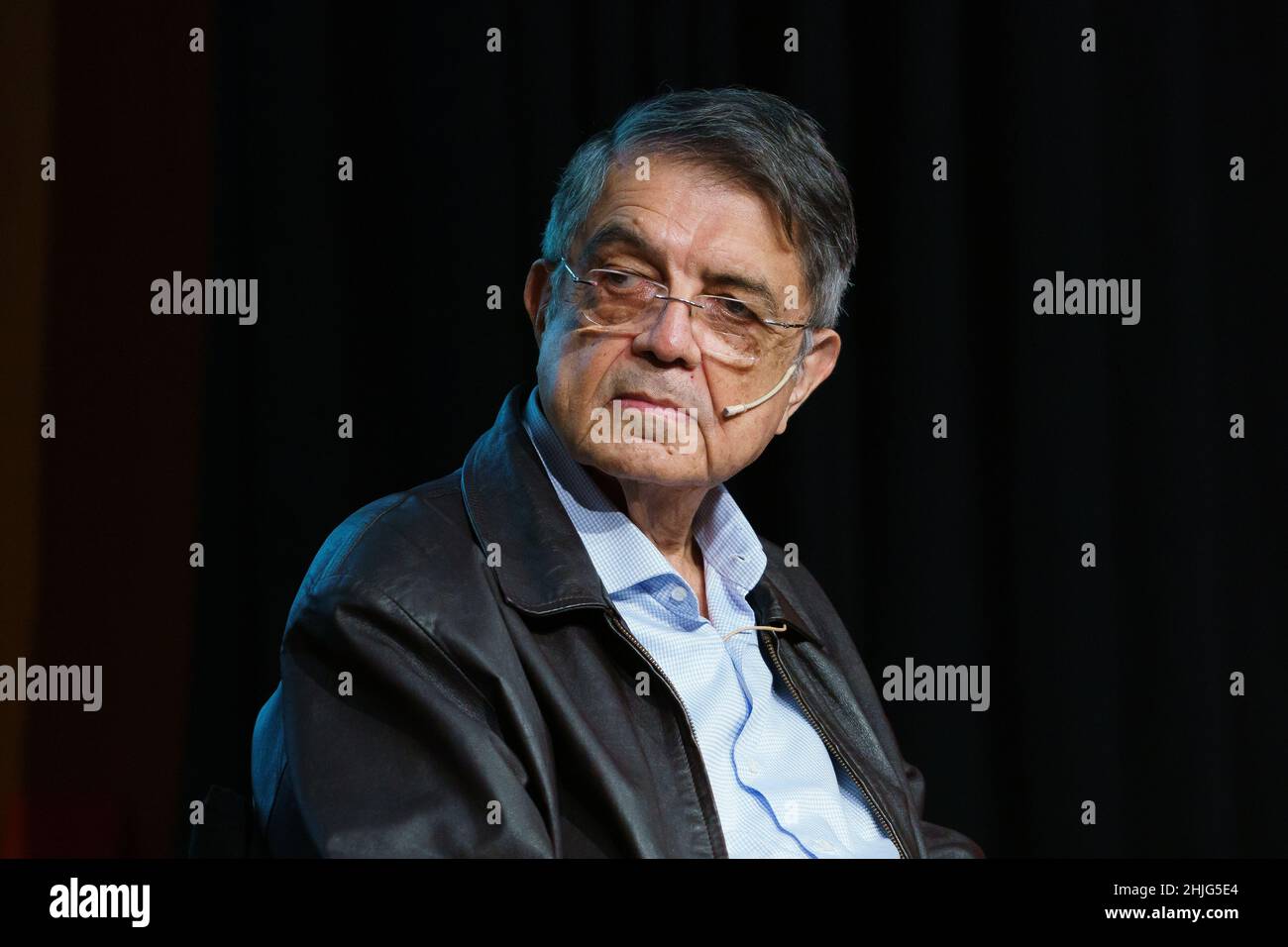 Madrid, Spain. 28th Jan, 2022. The writer Sergio Ramírez Mercado seen during a conference 'Mexico in books' at the Cervantes Institute in Madrid. (Photo by Atilano Garcia/SOPA Images/Sipa USA) Credit: Sipa USA/Alamy Live News Stock Photo