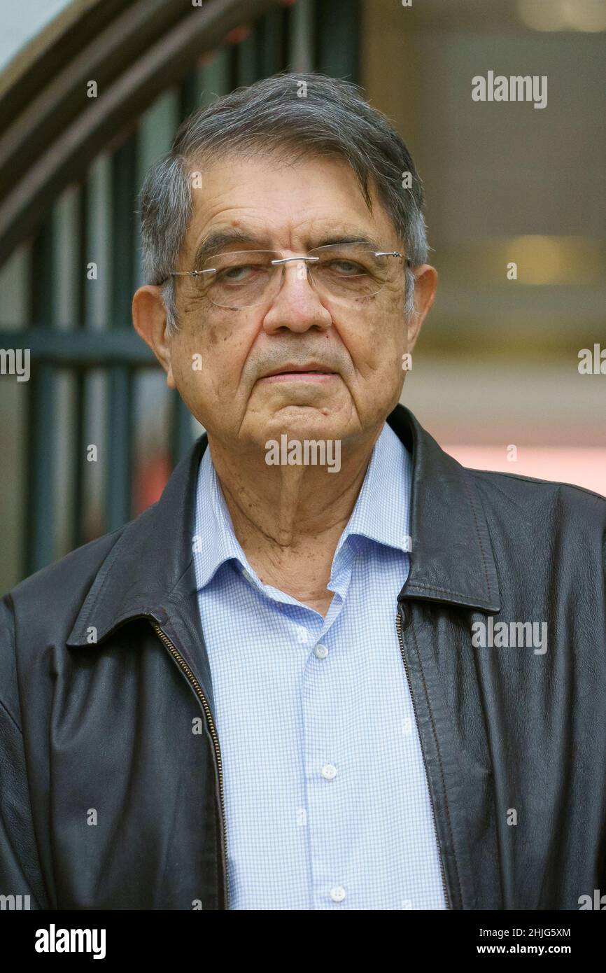 Madrid, Spain. 28th Jan, 2022. The writer Sergio Ramírez Mercado seen during a conference 'Mexico in books' at the Cervantes Institute in Madrid. (Photo by Atilano Garcia/SOPA Images/Sipa USA) Credit: Sipa USA/Alamy Live News Stock Photo