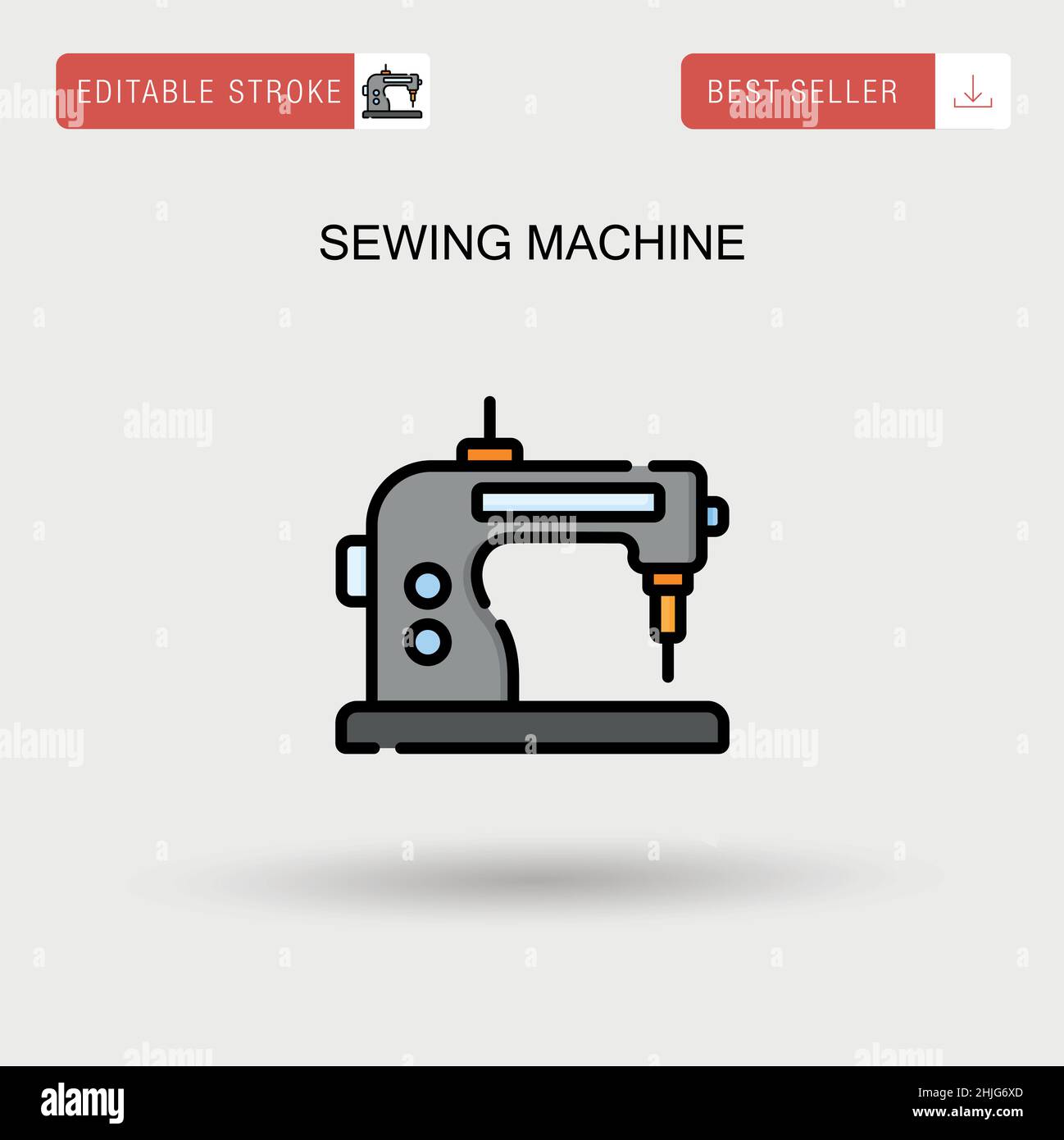 Sewing machine Simple vector icon Stock Vector Image & Art - Alamy