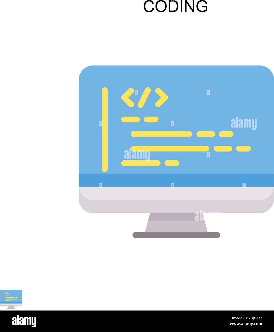 Coding Simple vector icon. Illustration symbol design template for web ...