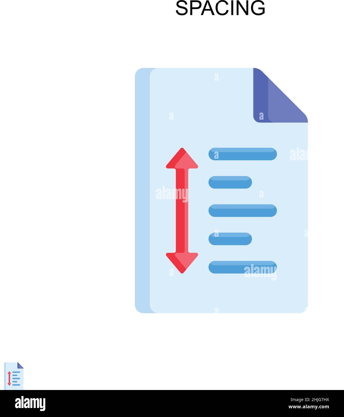 Spacing Simple vector icon. Illustration symbol design template for web ...
