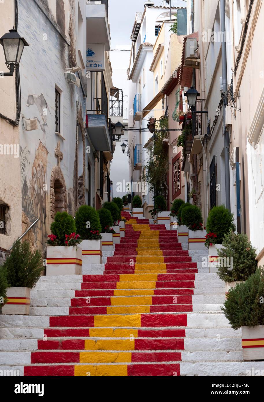 Spanish steps in Calpe,Spain Stock Photo Alamy