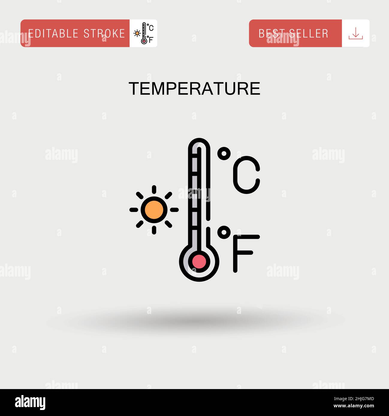 Temperature Simple vector icon Stock Vector Image & Art - Alamy