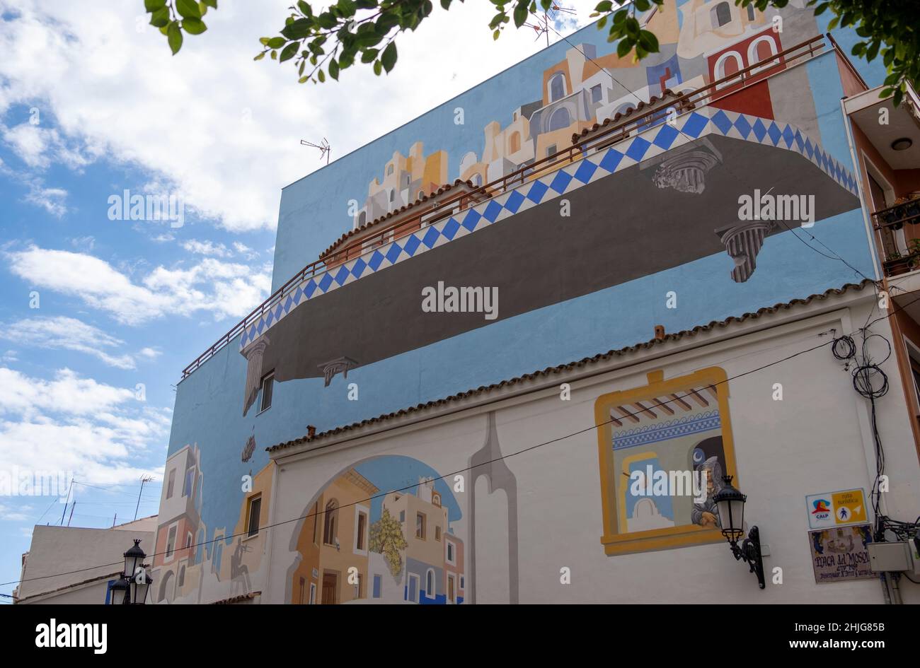 Old town in Calpe,Sapin Stock Photo Alamy