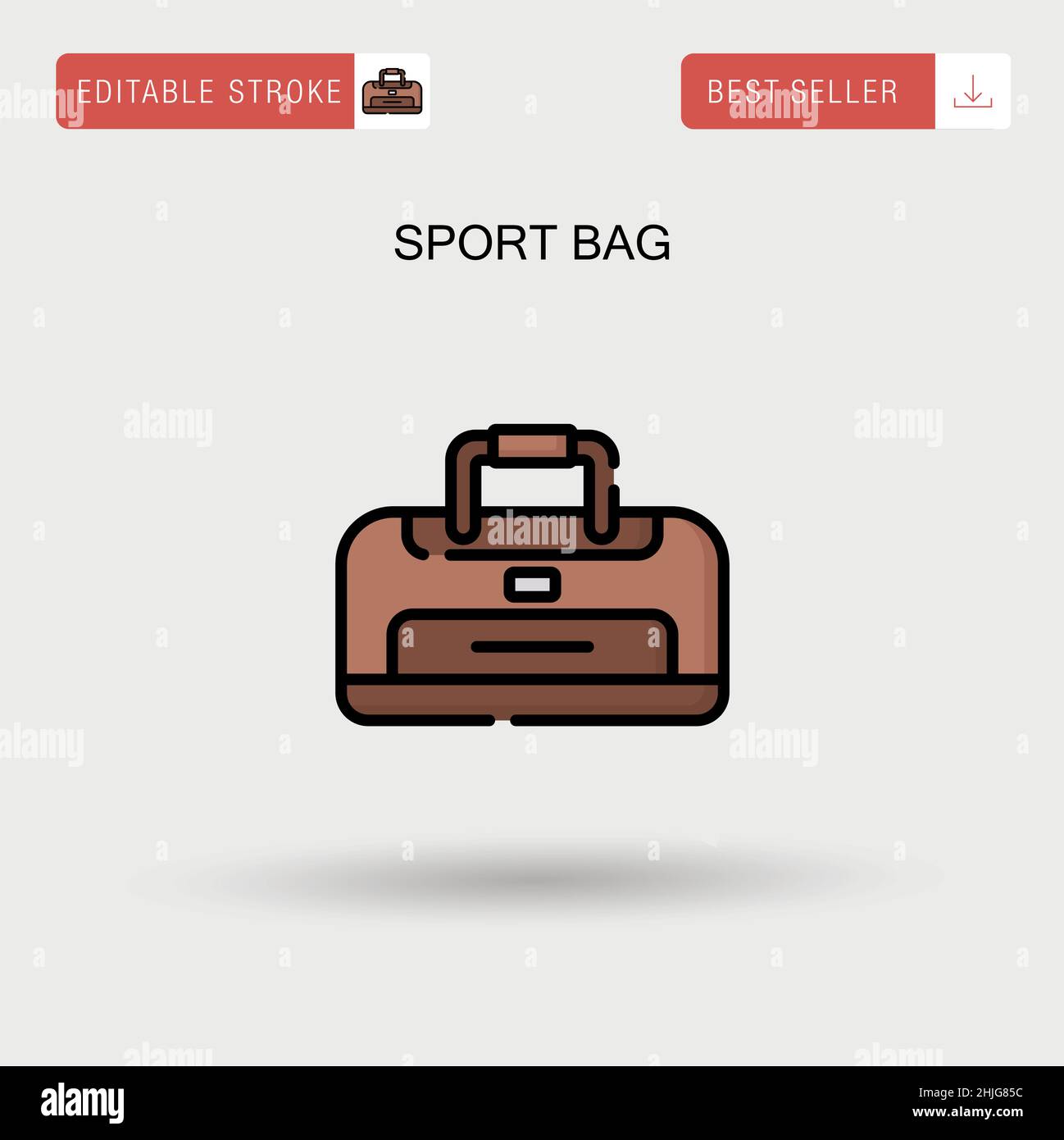 Sport bag Simple vector icon Stock Vector Image & Art - Alamy