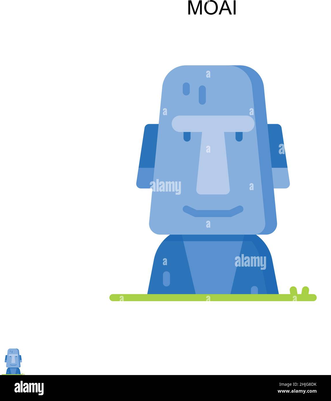 Moai Simple vector icon. Modern, simple flat vector illustration