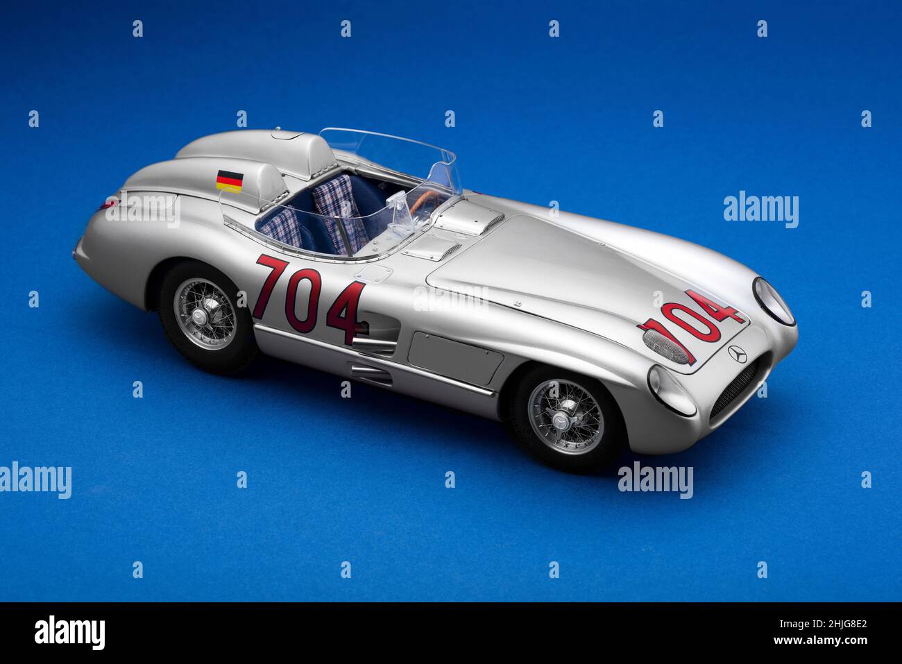 Diecast model car by CMC of Mercedes Benz 300SLR Mille Miglia 1955