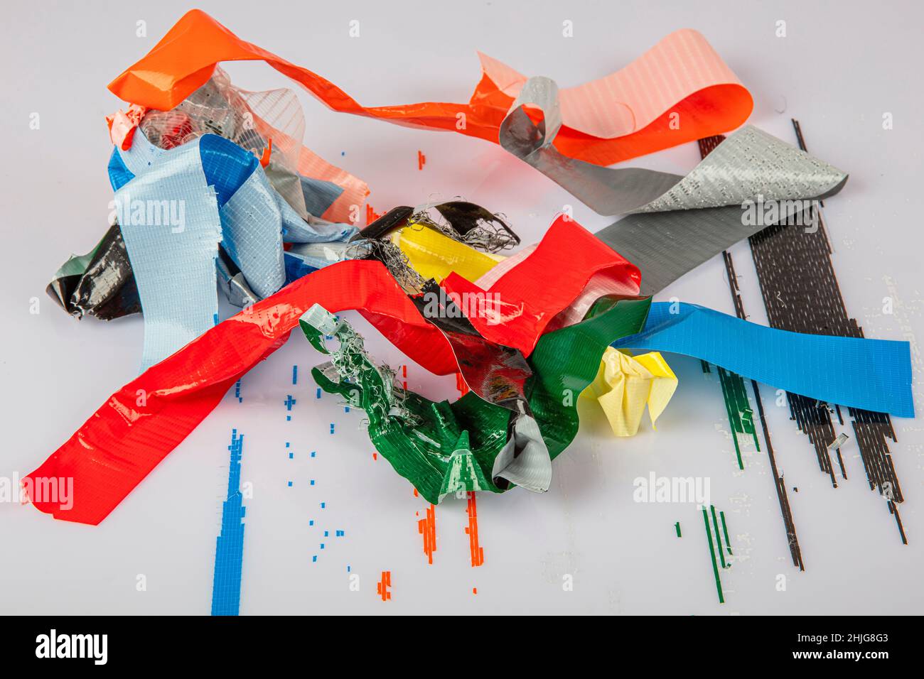 Colored duct tapes. Colorful rolls of rainbow colored adhesive tape on