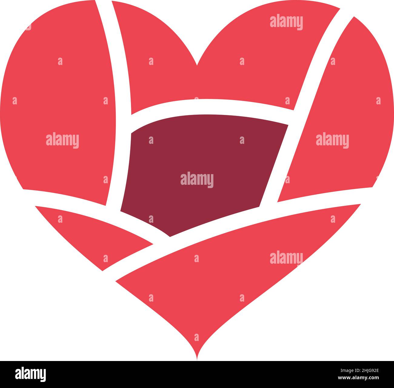 Broken Heart Filled Icon Vector Stock Vector Image & Art - Alamy