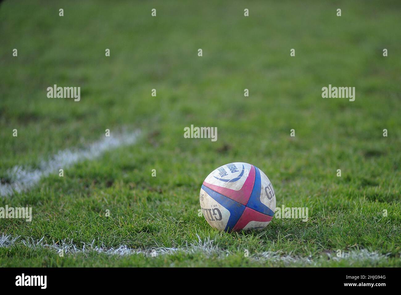 London, UK. 29th Jan, 2022. London, January 28th 2022 Rugby Ball During the Allianz Premier 15s game between Wasps Women & Exeter Chiefs at Twyford Avenue Sports Ground in London, England Karl W Newton/Sports Press Photo Credit: SPP Sport Press Photo. /Alamy Live News Stock Photo