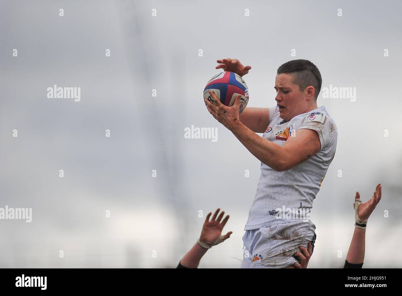London, UK. 29th Jan, 2022. London, January 28th 2022 Exeter Line In During the Allianz Premier 15s game between Wasps Women & Exeter Chiefs at Twyford Avenue Sports Ground in London, England Karl W Newton/Sports Press Photo Credit: SPP Sport Press Photo. /Alamy Live News Stock Photo