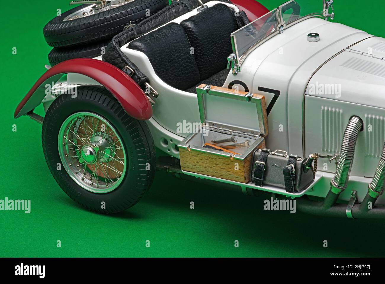 Diecast model car by CMC,in scale 1/18 of Mercedes Benz SSKL Mille