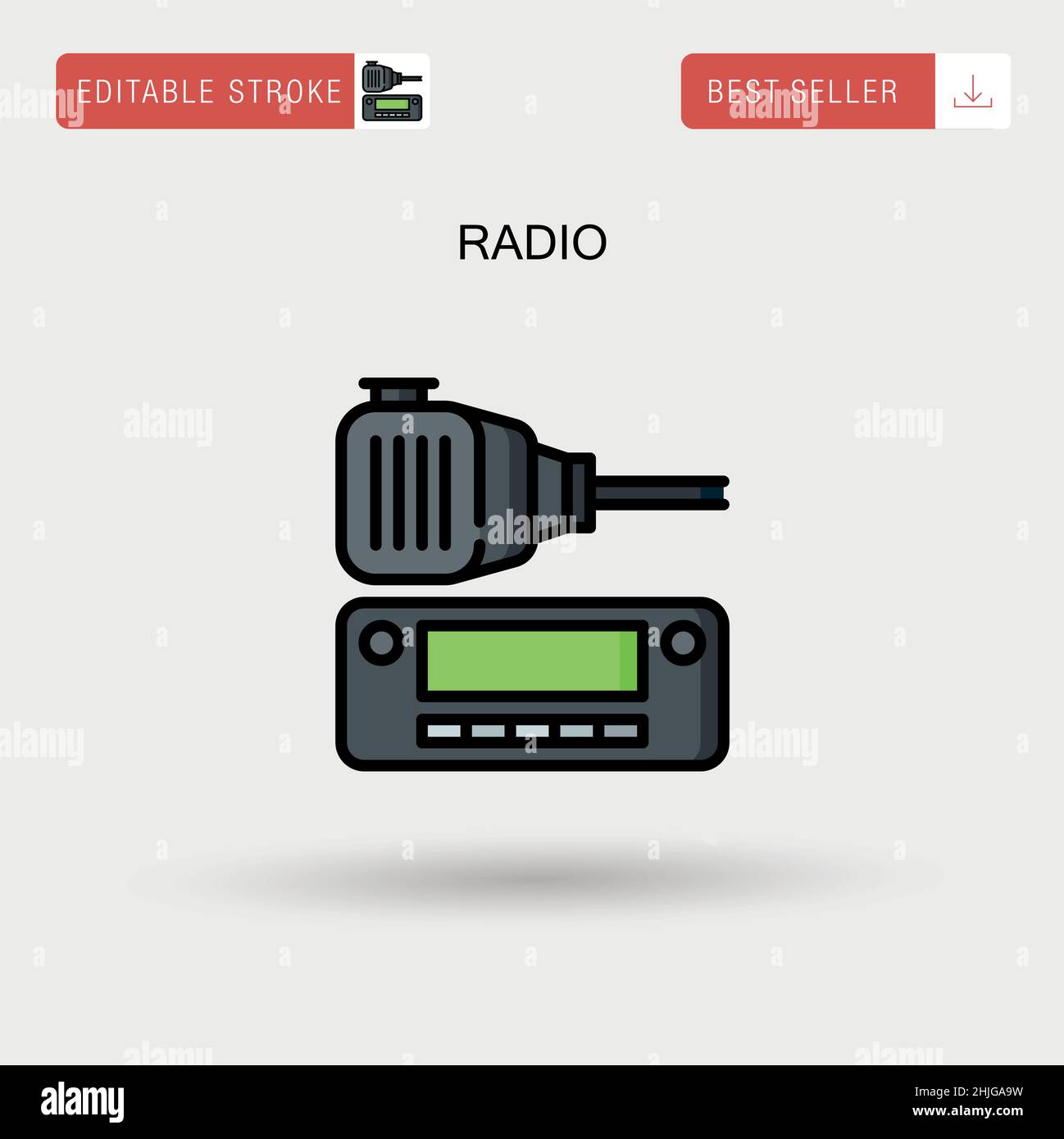 Radio Simple vector icon Stock Vector Image & Art - Alamy