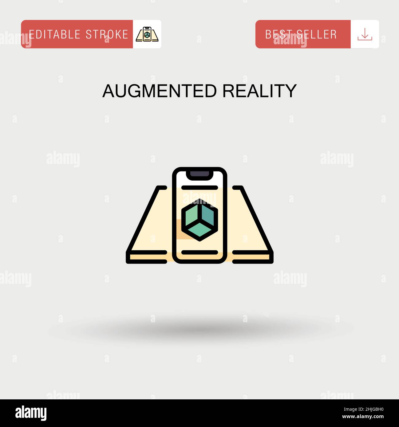 Augmented reality Simple vector icon. Stock Vector