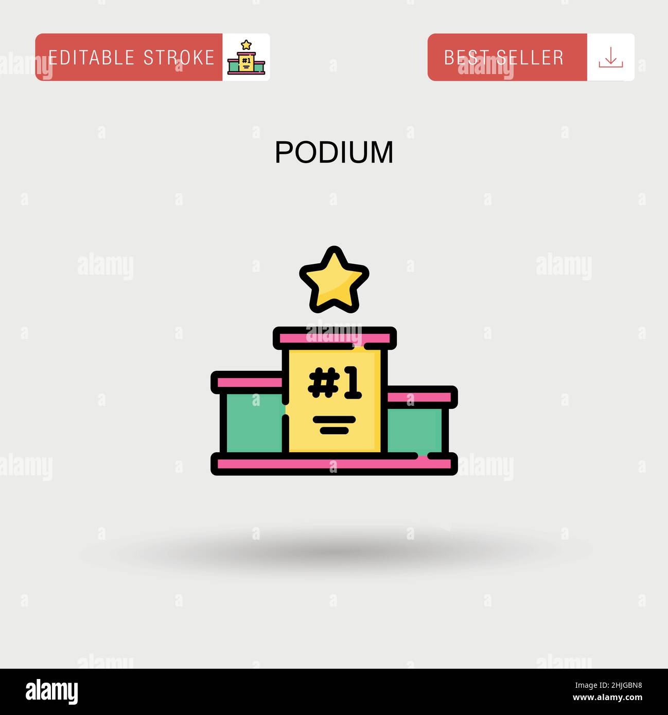 Podium Simple vector icon Stock Vector Image & Art - Alamy