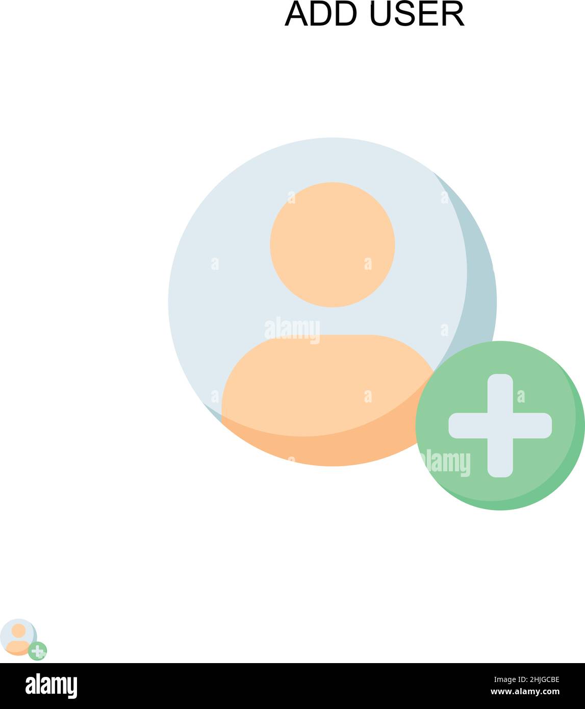 Add user Simple vector icon. Illustration symbol design template for ...