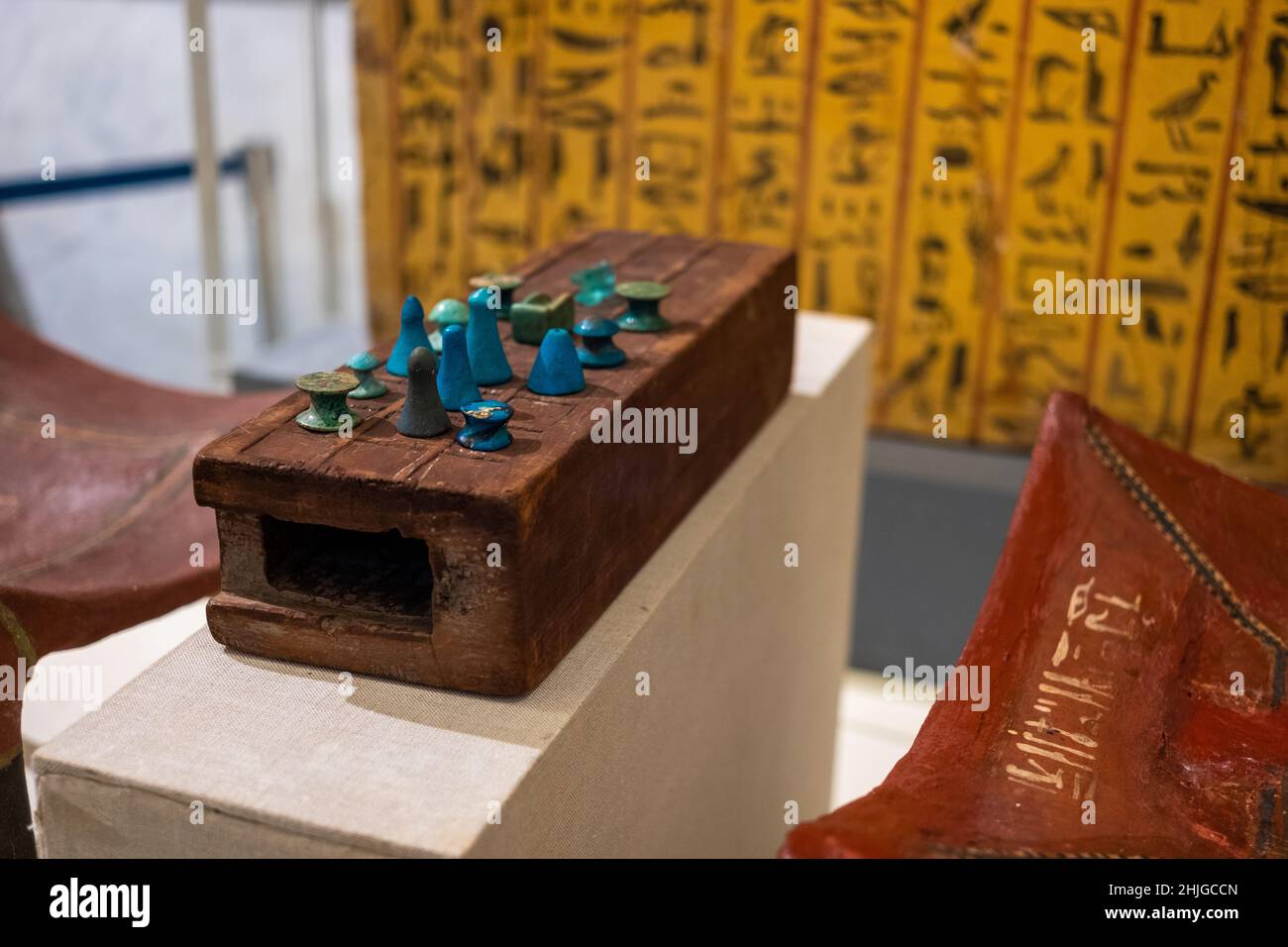 Cairo Egypt December 2021 Ancient Egyptian board game played in the ancient times and
