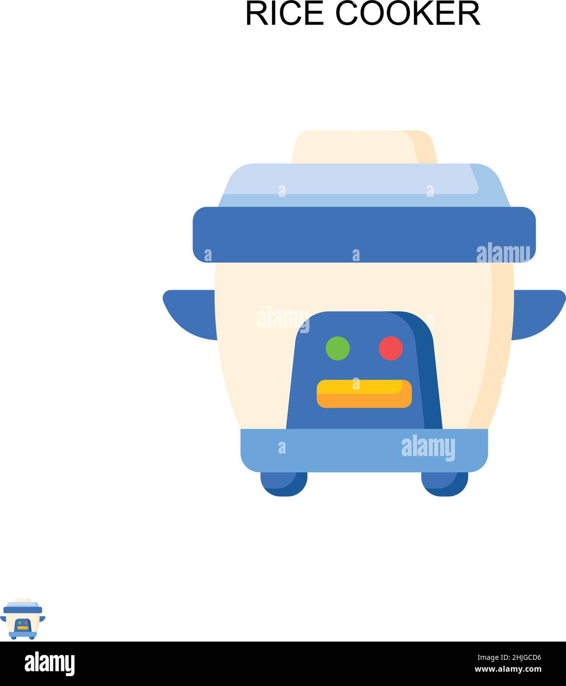 Rice cooker Simple vector icon. Illustration symbol design template for web mobile UI element