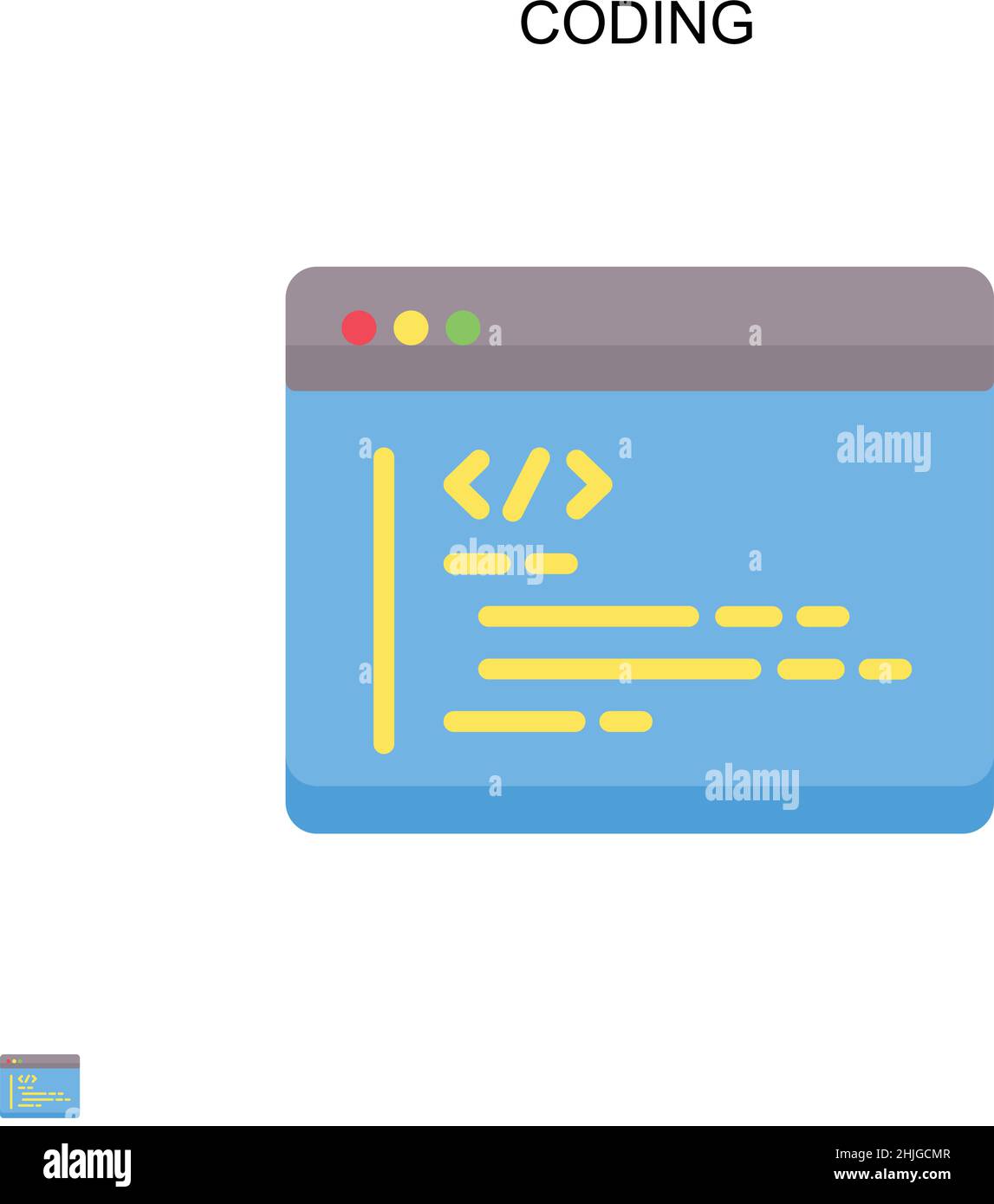 Coding Simple vector icon. Illustration symbol design template for web ...