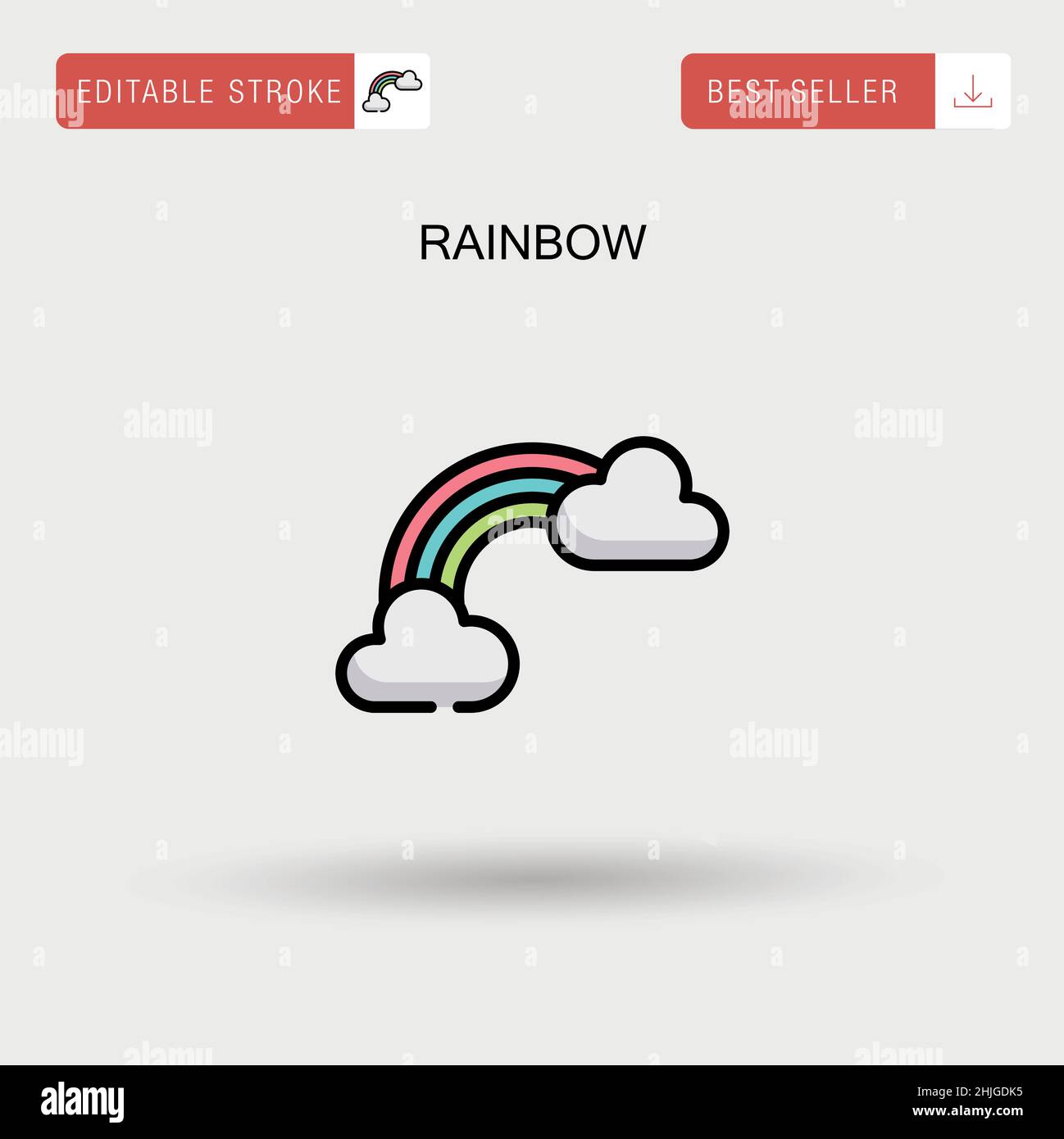 Rainbow Simple vector icon Stock Vector Image & Art - Alamy