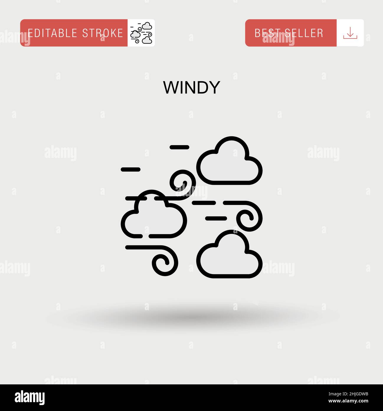 Windy cloud cartoon hi-res stock photography and images - Alamy