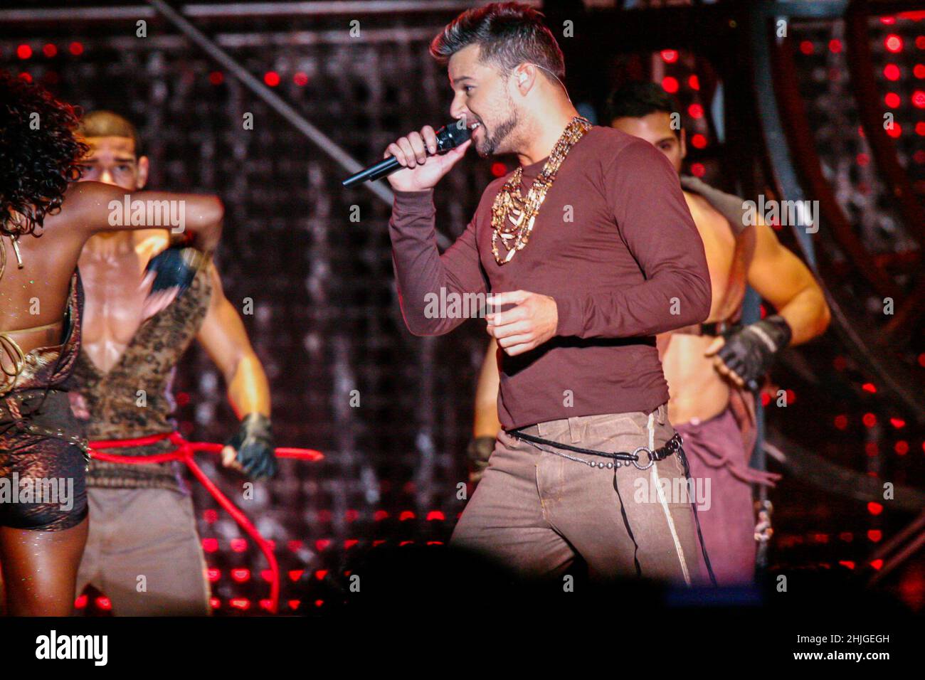Ricky Martin, Puerto Rican singer in concert at the 2008 Expoforum in ...