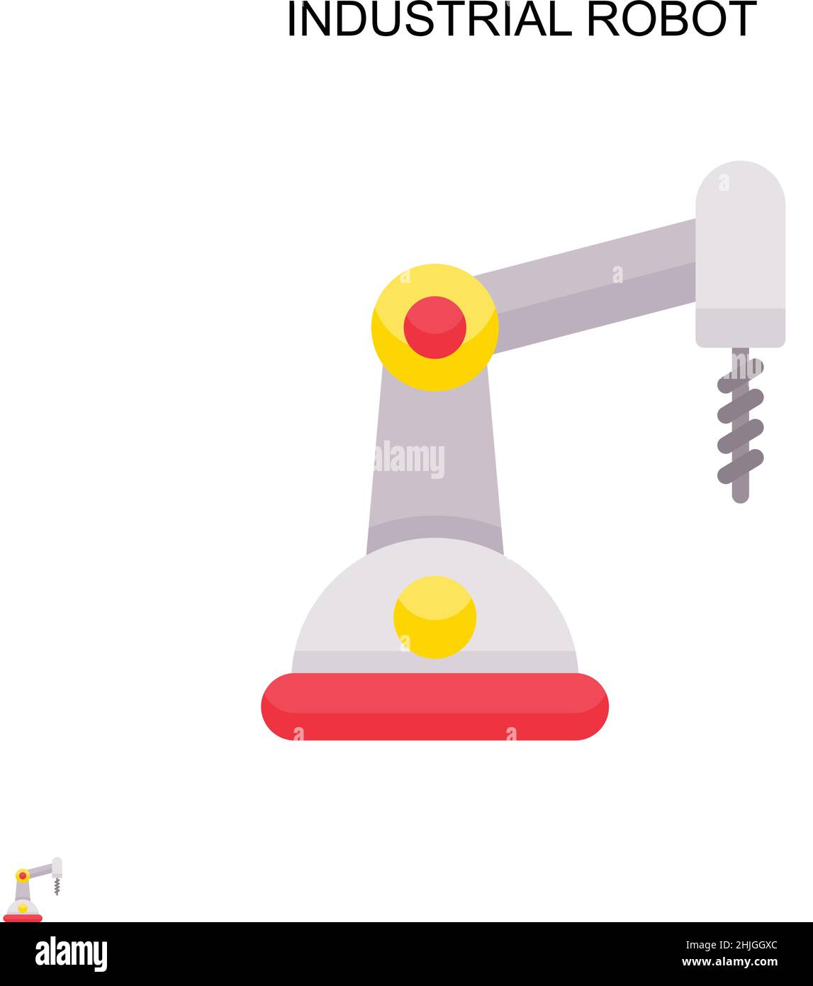 Industrial robot Simple vector icon. Illustration symbol design template for web mobile UI element. Stock Vector