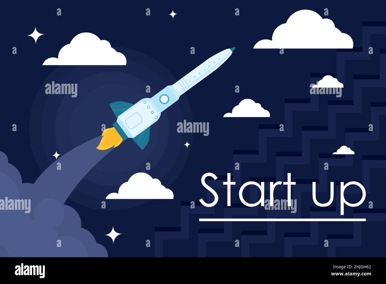 Start Up Rockets illustration of start up with rocket Stock Vector Image & Art - Alamy