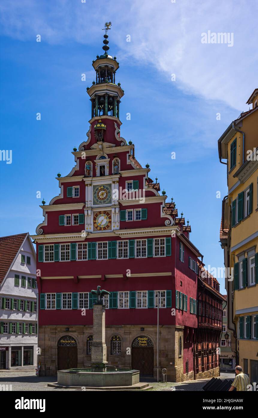 Old Town Hall from the 15th century at Town Hall Square, Esslingen am ...