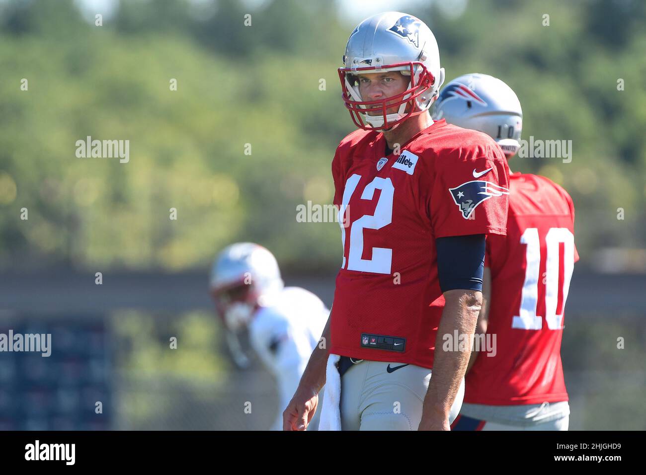 Tom Brady Patriots Training Camp, Foxborough, Ma August 5, 2016