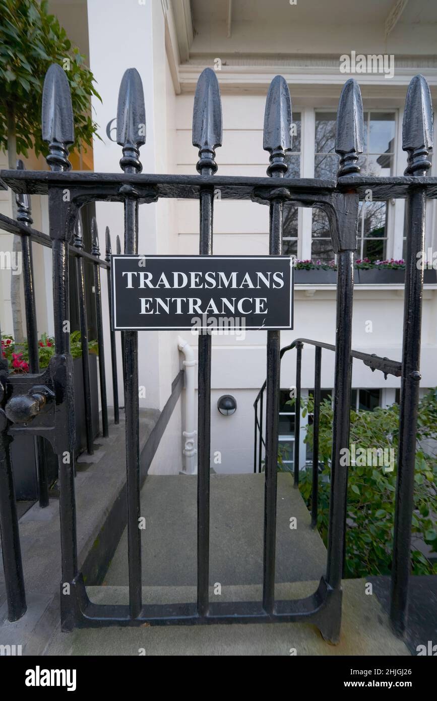 tradesman's entrance Stock Photo