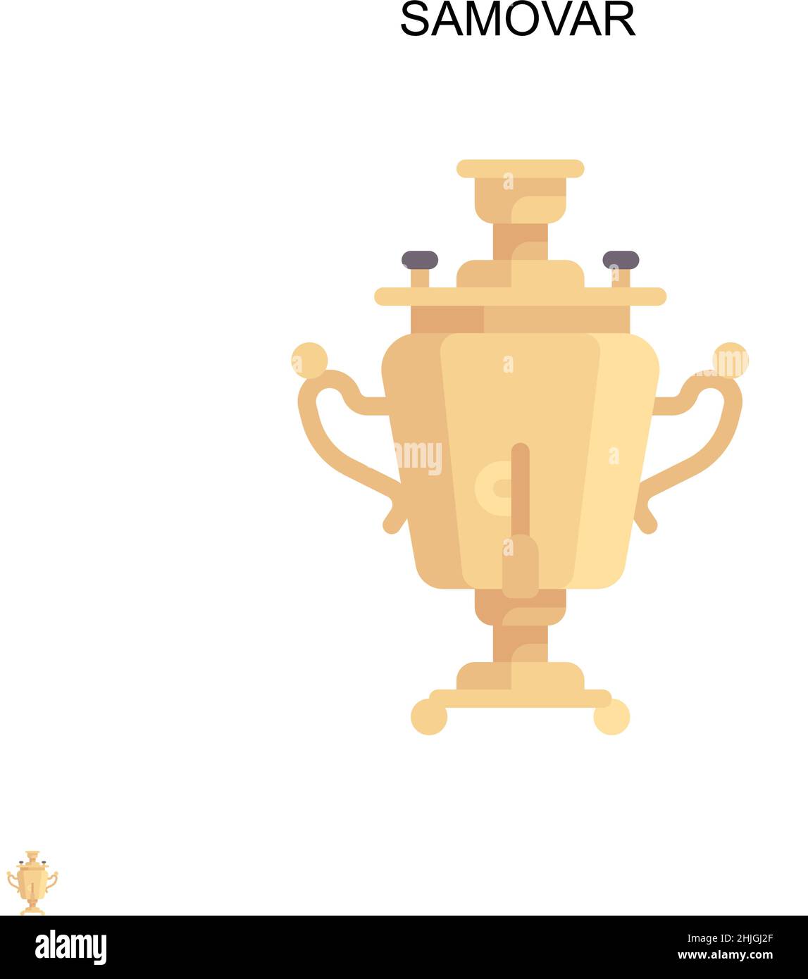 Samovar Simple vector icon. Illustration symbol design template for web mobile UI element. Stock Vector