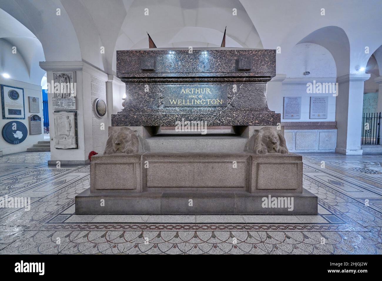 duke of wellington tomb st pauls cathedral Stock Photo