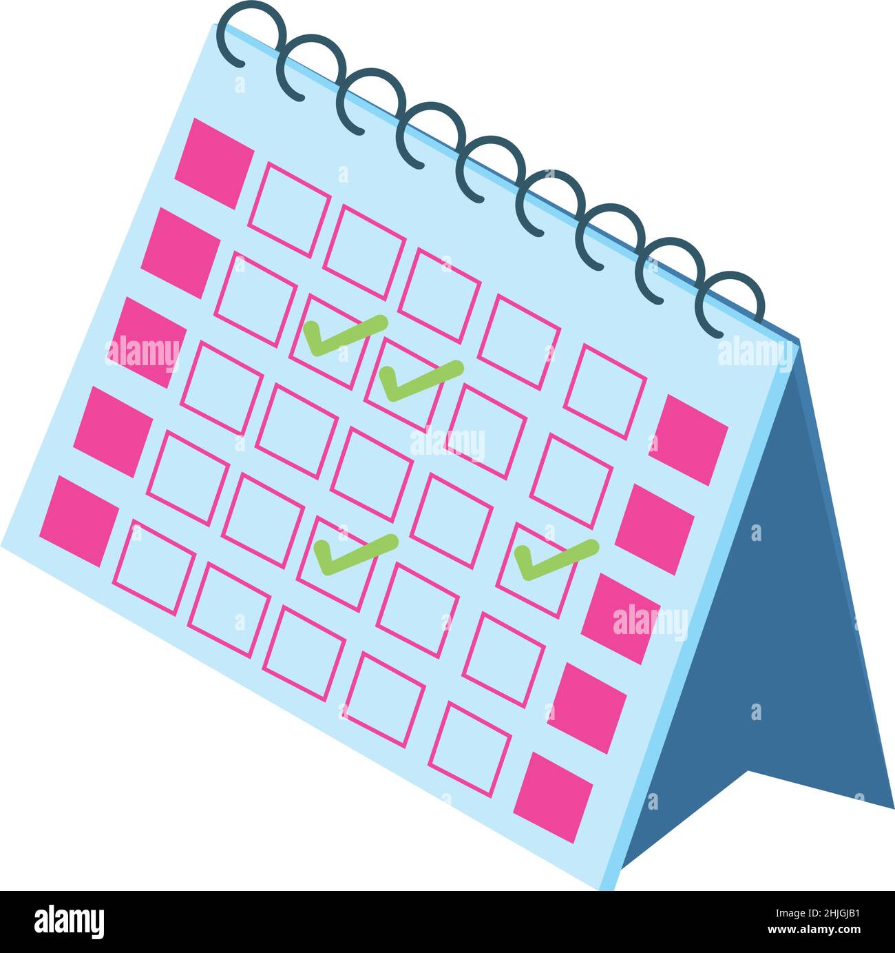 blue calendar illustration over white Stock Vector Image & Art - Alamy