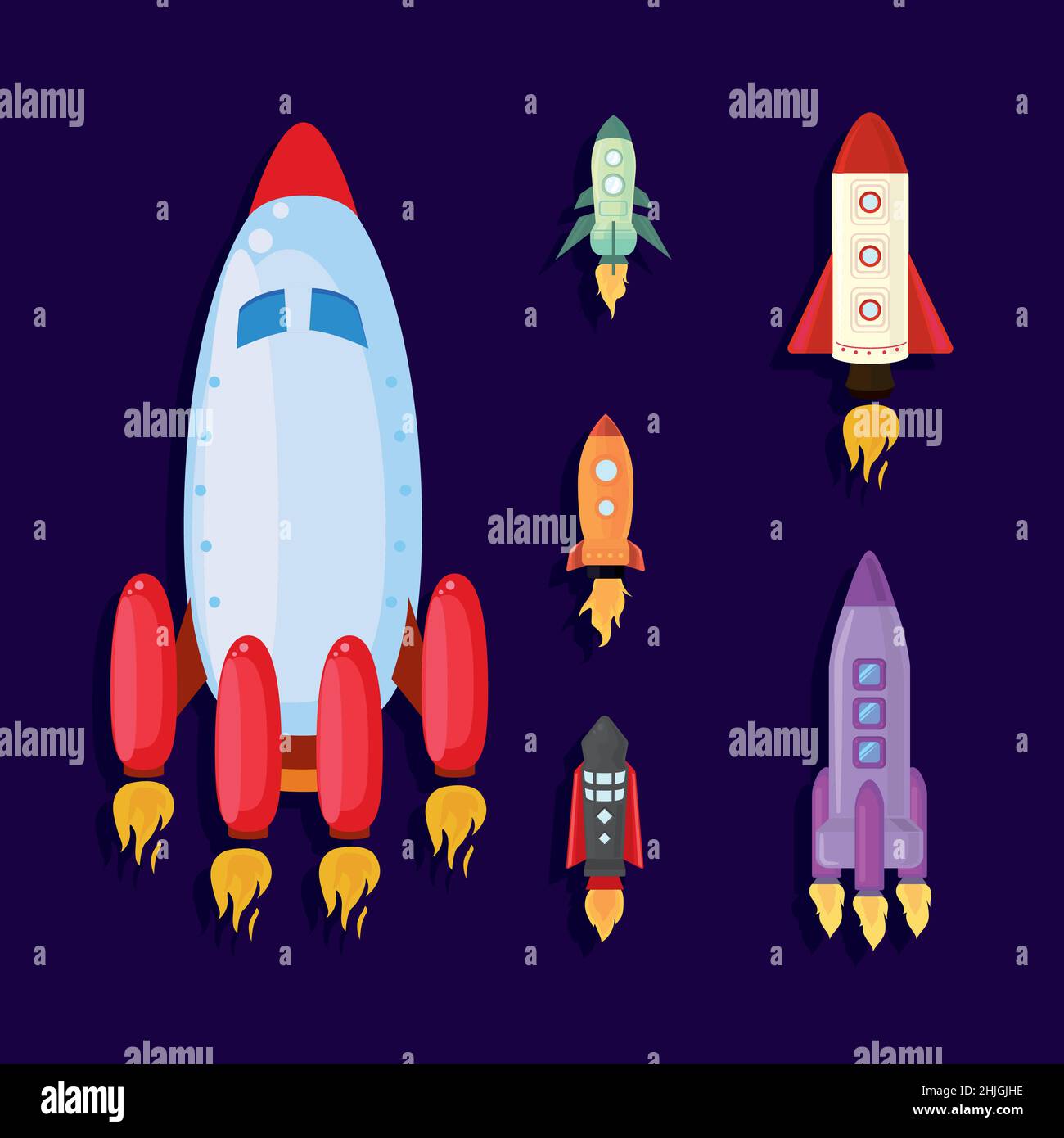 Fired rockets Stock Vector Images - Alamy