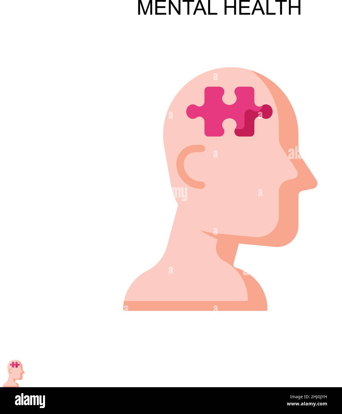 Mental health Simple vector icon. Illustration symbol design template for web mobile UI element. Stock Vector