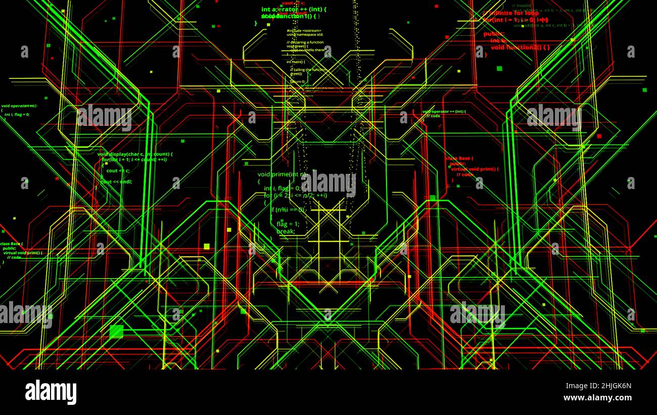Global data visualization coding animation hi-res stock photography and ...