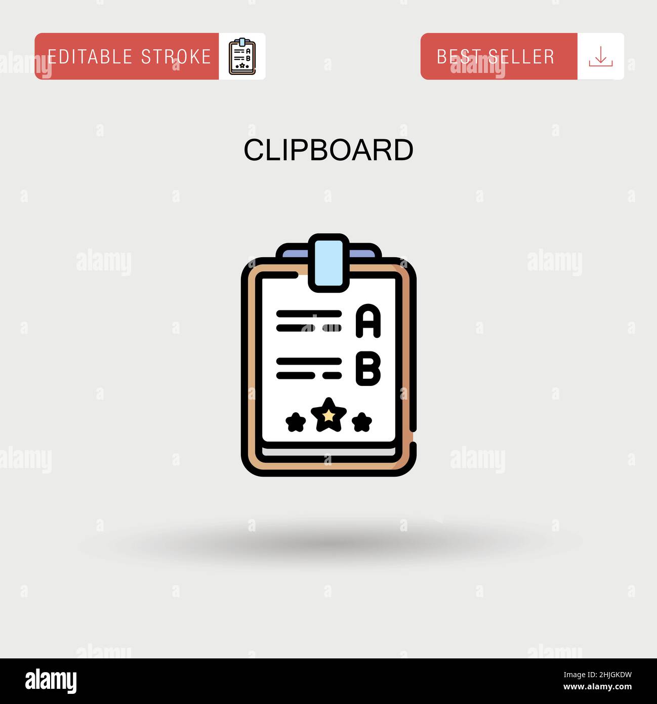 Clipboard Simple vector icon. Stock Vector