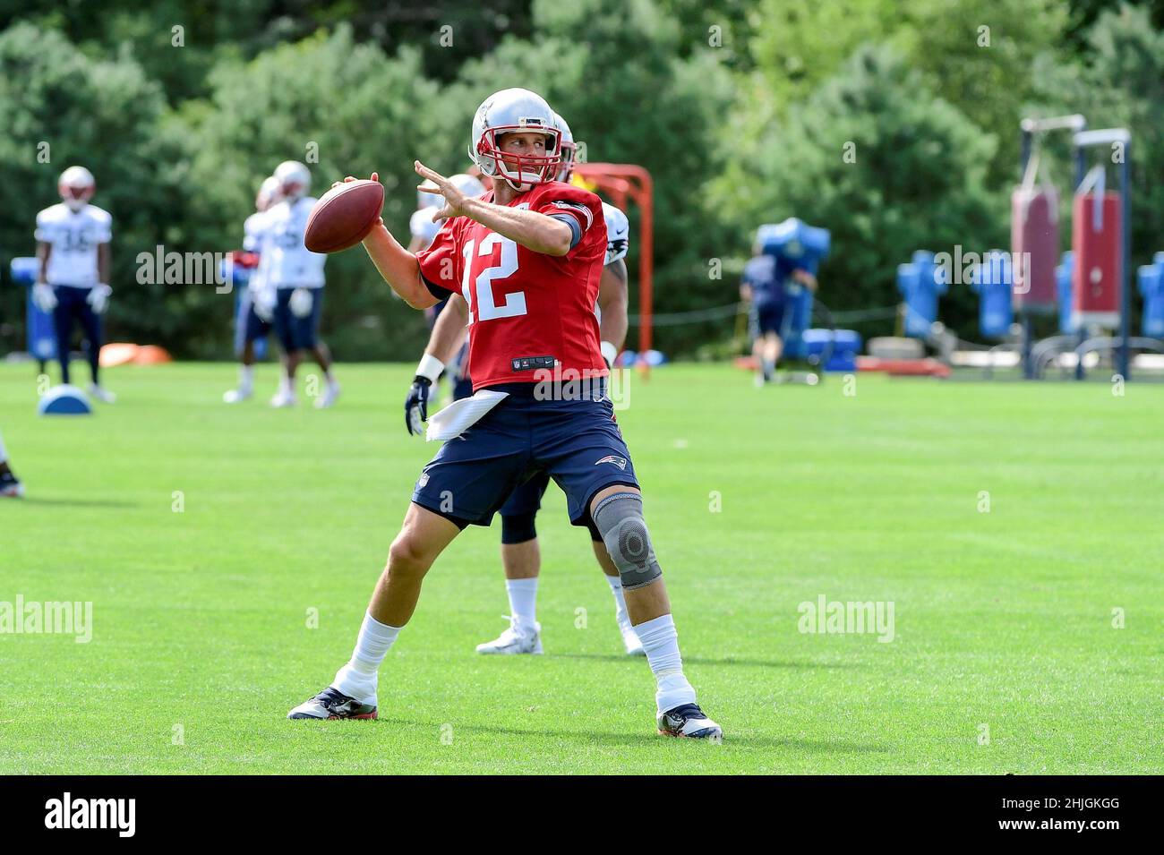 January 29, 2022: Multiple sources report that seven time Super Bowl  Champion, Tom Brady, will announce his retirement from the NFL. Eric  Canha/CSM.July 28, 2017: New England Patriots quarterback Tom Brady (12)