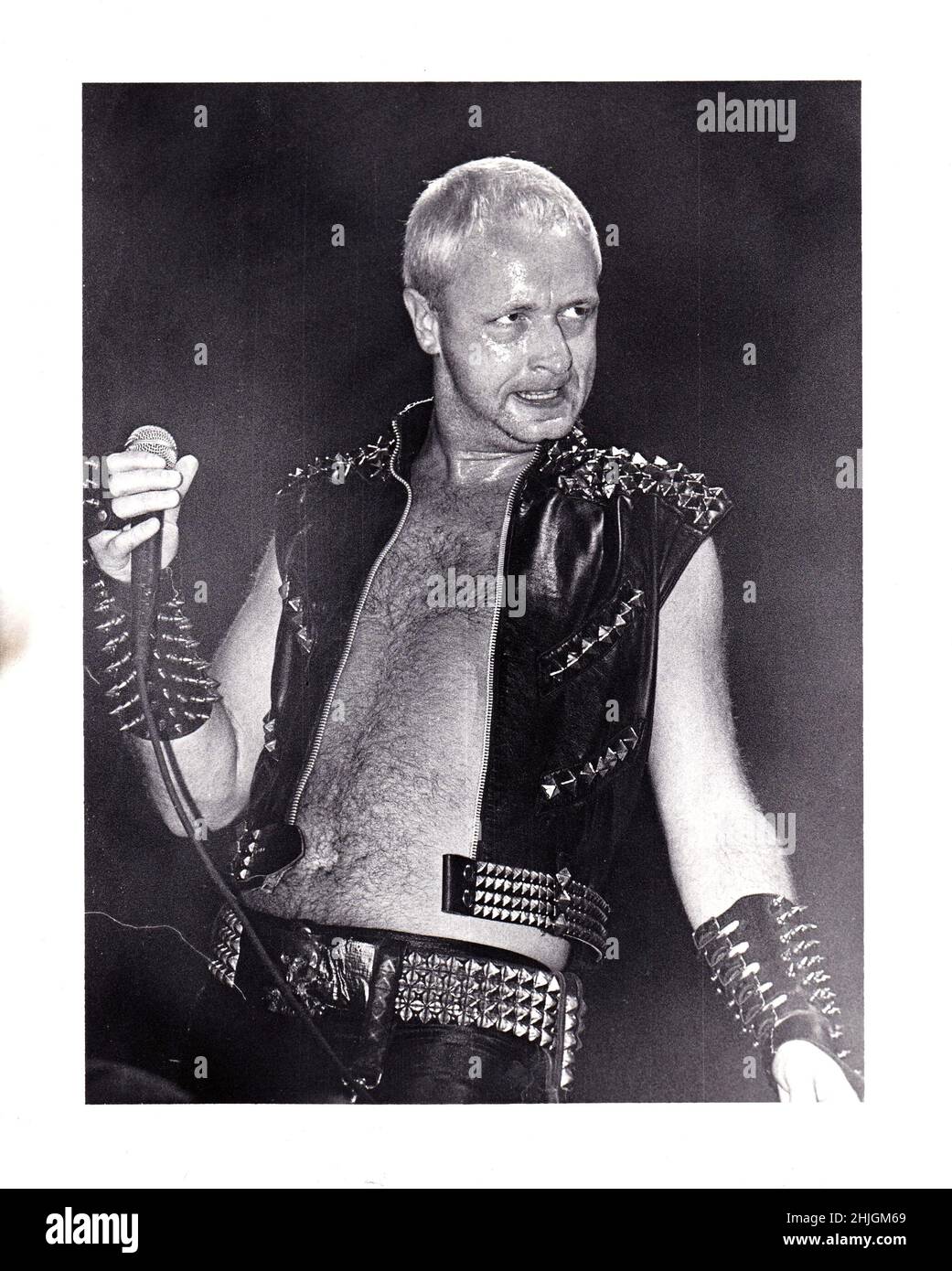 Rob Halford of Judas Priest photographed in 1982 Credit: Ron Wolfson / Rock  Negatives / MediaPunch Stock Photo - Alamy