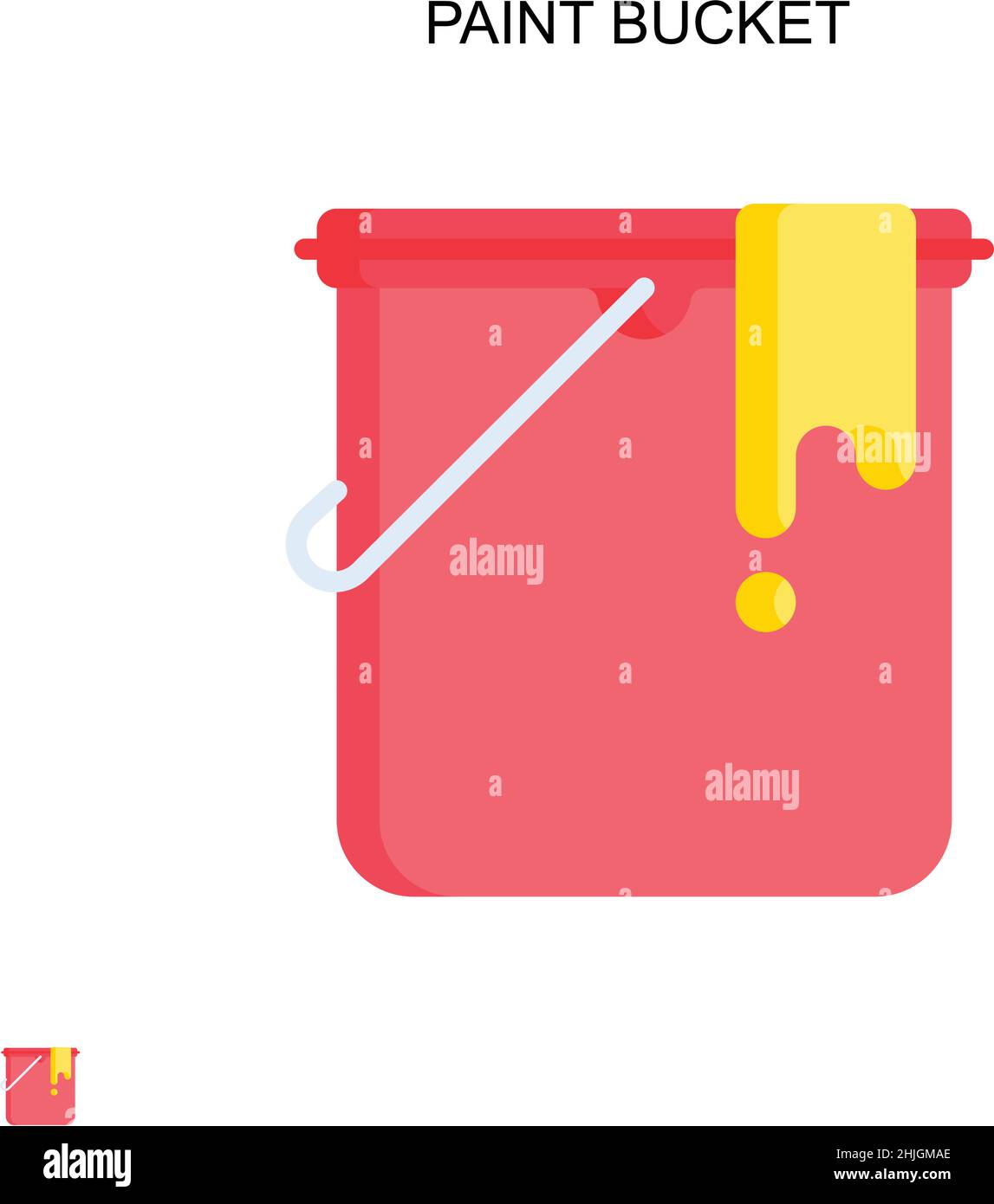 Paint bucket Simple vector icon. Illustration symbol design template