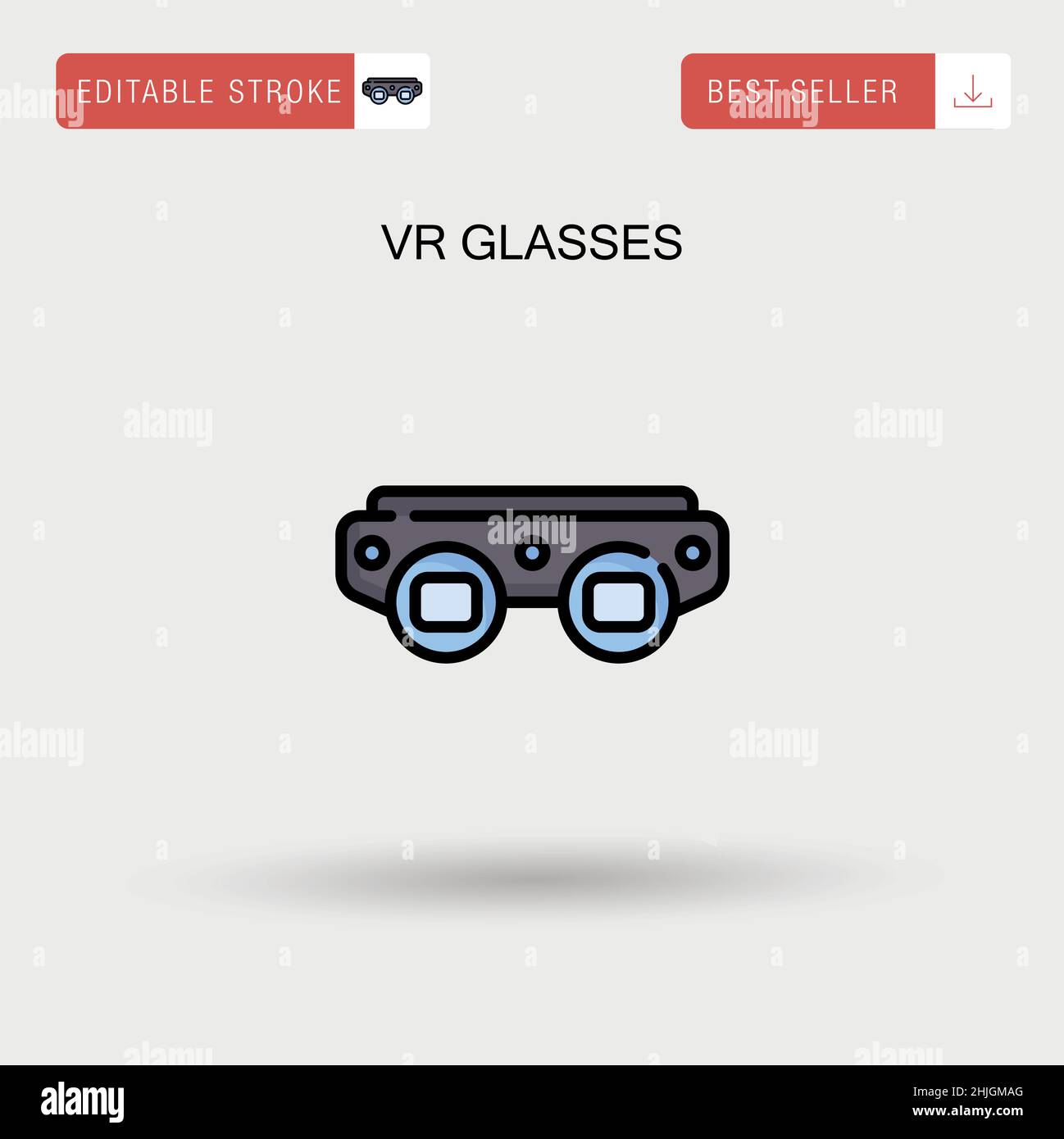 Vr glasses Simple vector icon Stock Vector Image & Art - Alamy