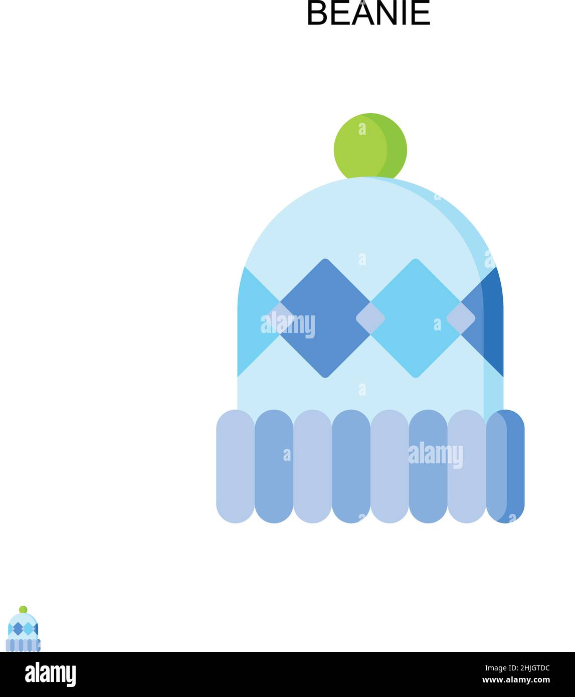 Beanie Simple vector icon. Illustration symbol design template for web ...