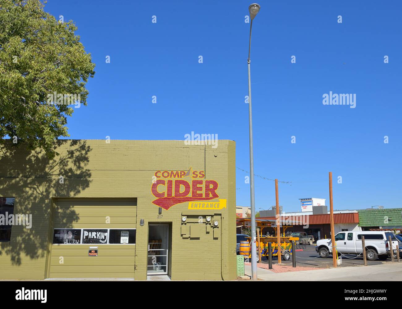 The historic downtown, Fort Collins CO Stock Photo Alamy
