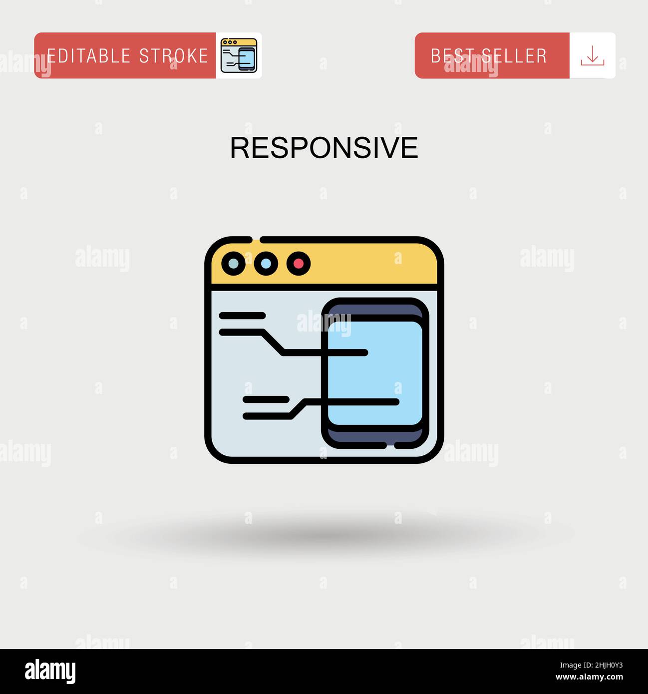 Responsive Simple vector icon Stock Vector Image & Art - Alamy