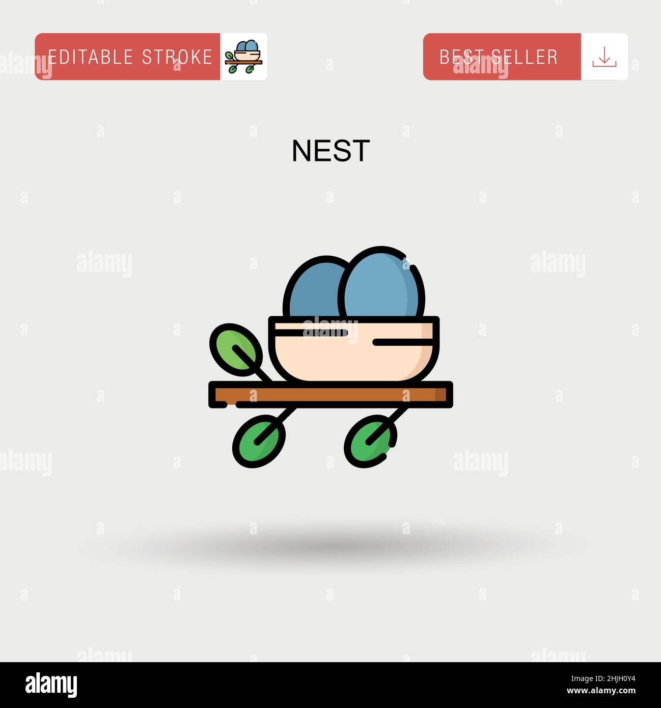 Nest Simple vector icon Stock Vector Image & Art Alamy