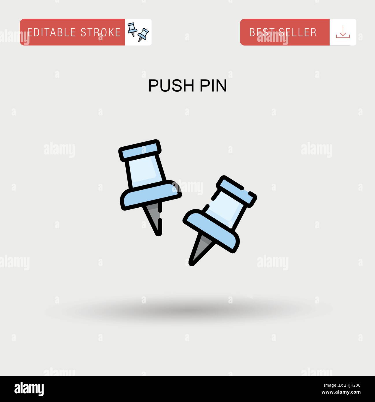 Push pin Simple vector icon Stock Vector Image & Art Alamy