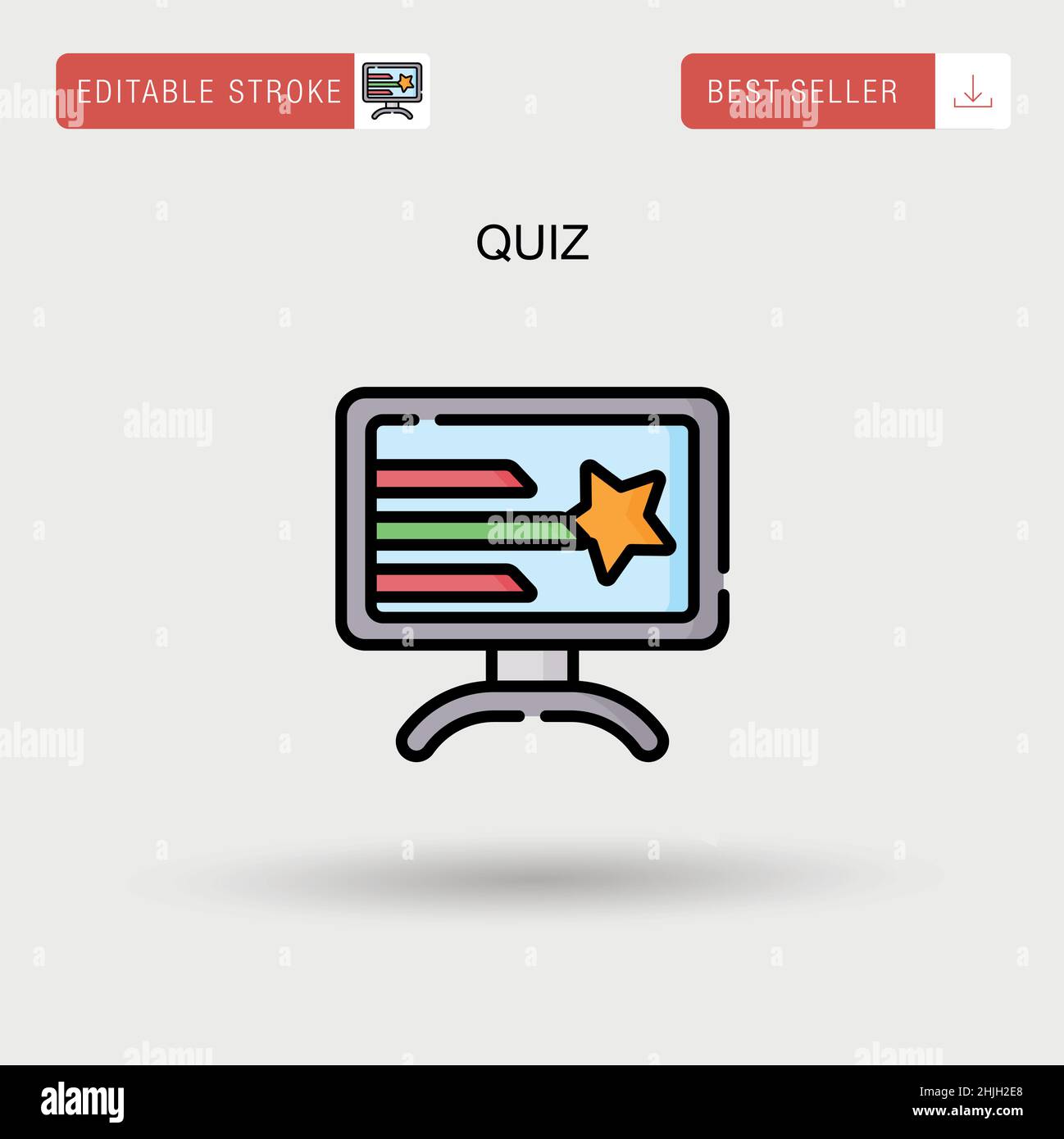 Quiz Simple vector icon. Stock Vector