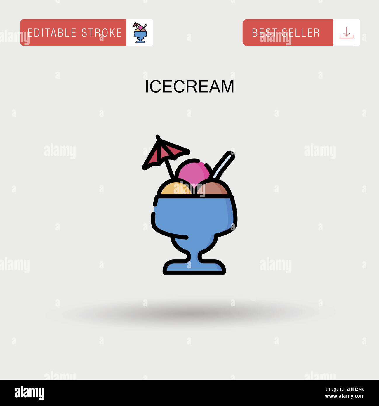 Icecream Simple vector icon Stock Vector Image & Art - Alamy